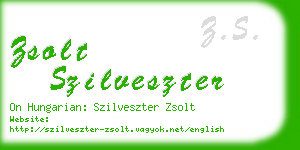 zsolt szilveszter business card